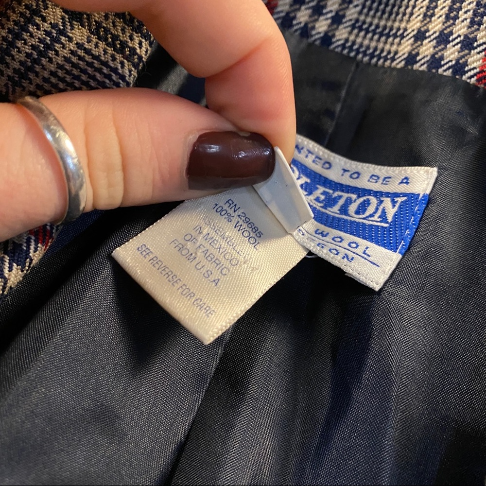 Pendleton Plaid Wool Blazer Jacket 10 - image 3